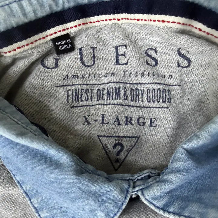 [BUNJANG] Guess XL Short Sleeve T-Shirt / XL 게스 카라 반팔 티셔츠 0427T