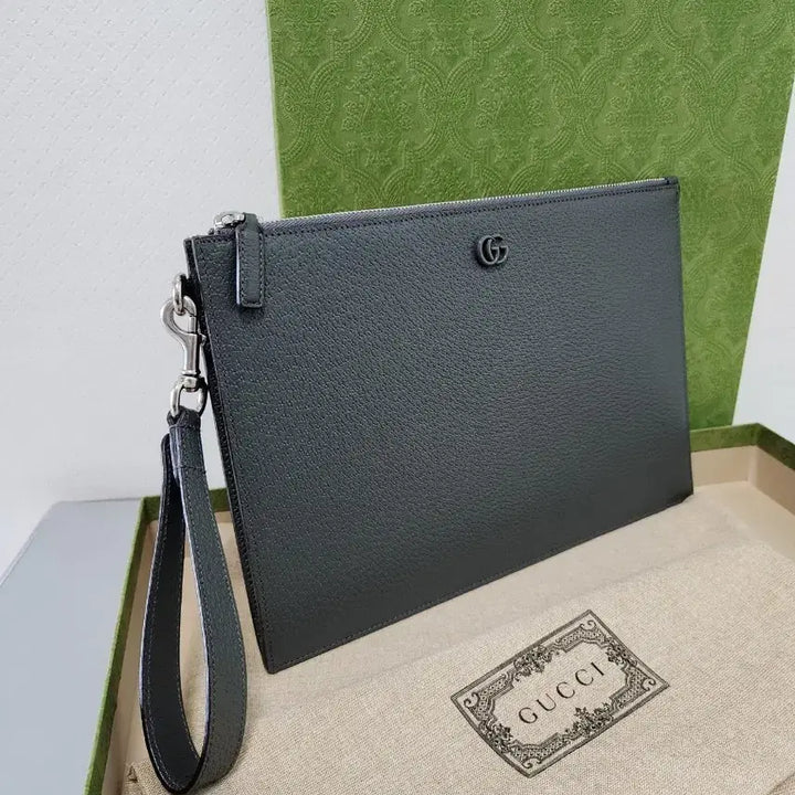 [BUNJANG] Gucci Marmont Dark Grey Clutch Bag / (정품/S급)구찌 475317 마몬트 다크그레이 클러치.클러치백.가방 판