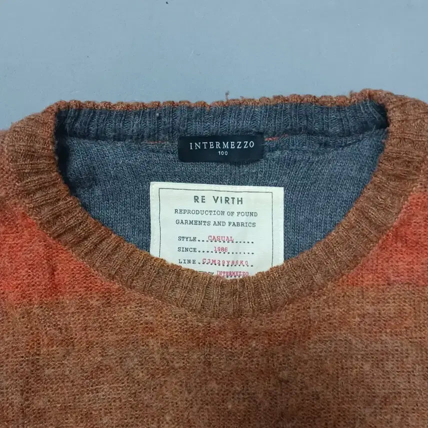 [BUNJANG] Intermezzo Color-Block Gradient Wool Knit / [100] 인터메조 배색 그라데이션 울 니트