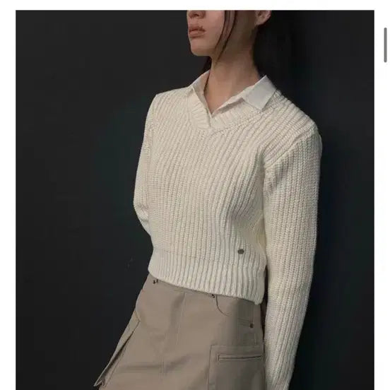 [BUNJANG] London Plot Rivet Cargo Skirt Beige Size S / 런던플랏 리벳 카고스커트 s사이즈 베이지