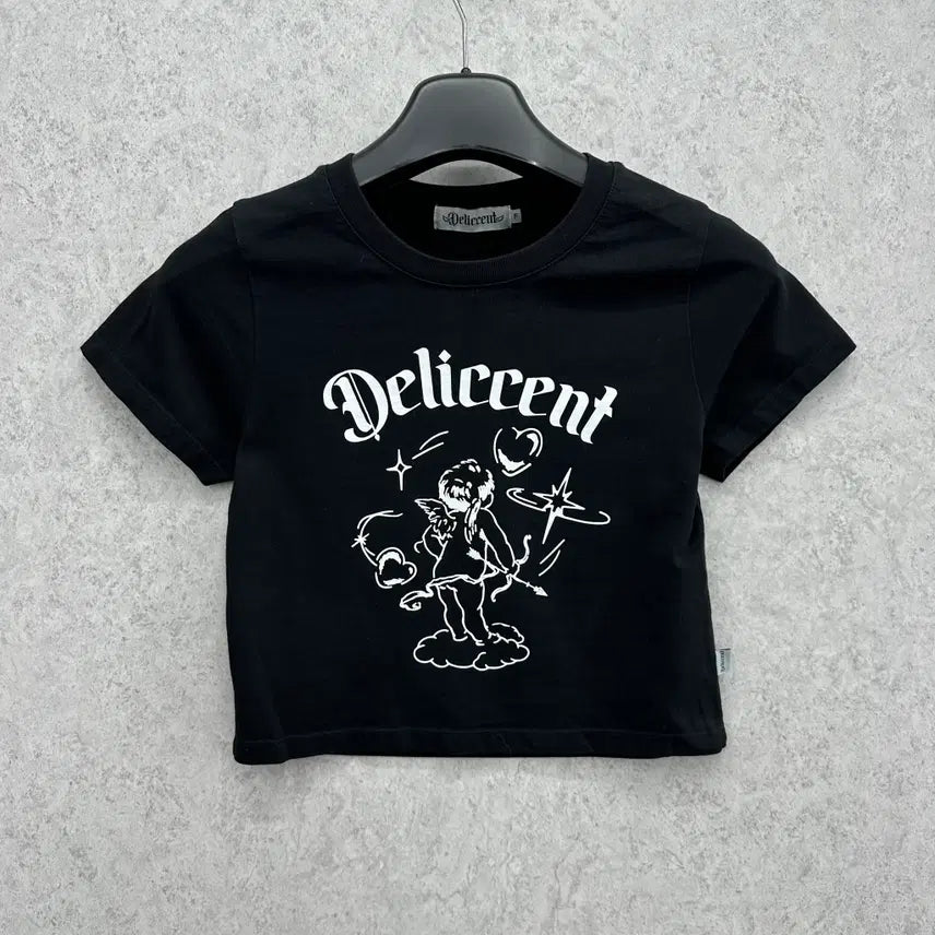[BUNJANG] Dcent 90 Cropped Short Sleeve T-Shirt / 90 델리센트 여자 크롭 반팔 티셔츠