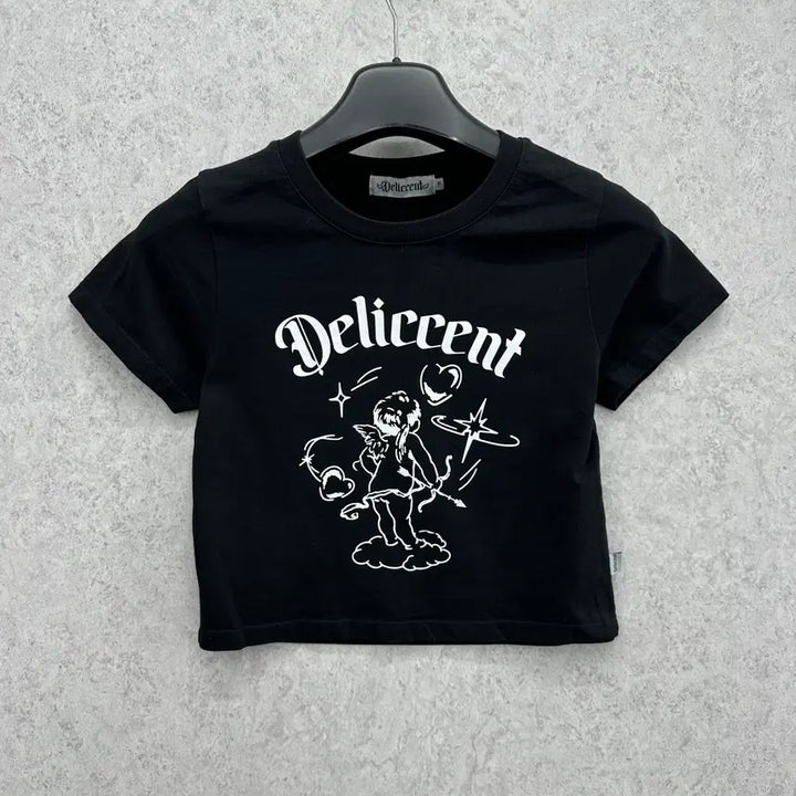 [BUNJANG] Dcent 90 Cropped Short Sleeve T-Shirt / 90 델리센트 여자 크롭 반팔 티셔츠