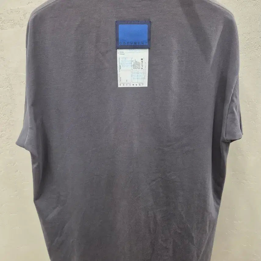 [BUNJANG] Document Oversized Short-Sleeve T-Shirt Charcoal M / 도큐먼트 오버사이즈 반팔티 차콜 M