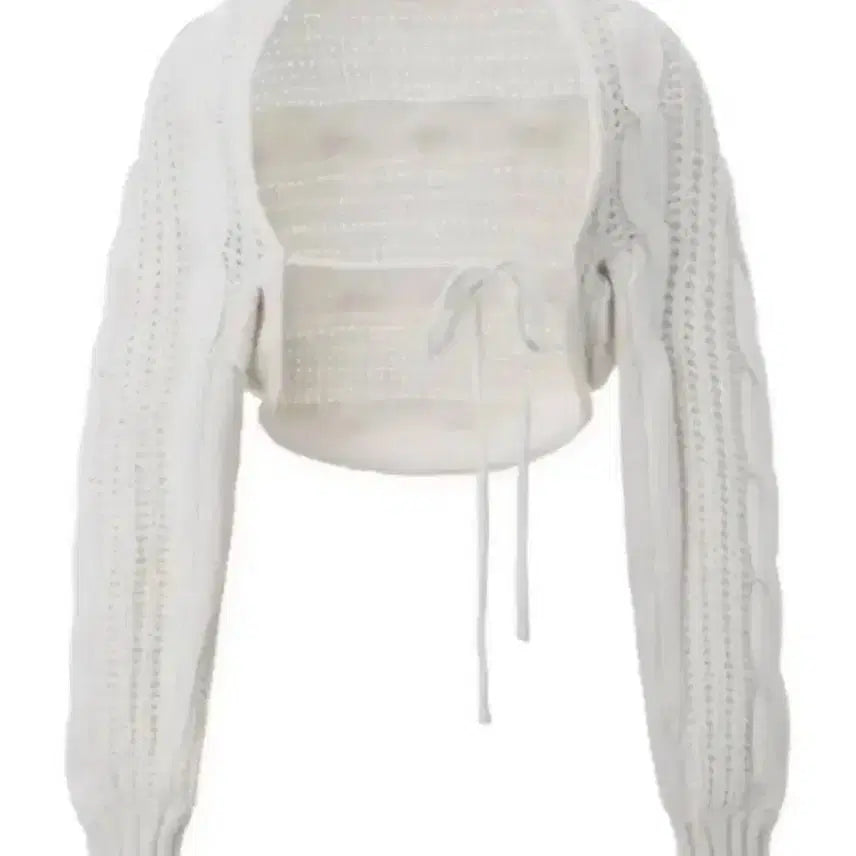 [BUNJANG] 3Times Cable Bolero 21FW Ivory / 쓰리타임즈 케이블 볼레로 21fw 아이보리