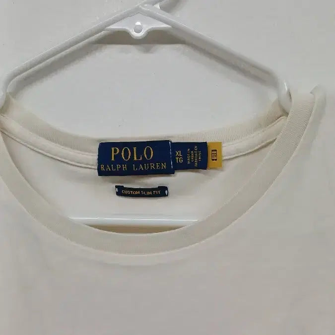 [BUNJANG] Polo Ralph Lauren Custom Slim Fit T-Shirt / 폴로 랄프로렌 커스텀 슬림핏 XL 아이보리 티셔츠