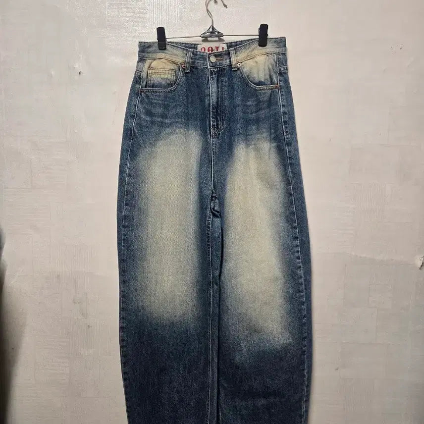 [BUNJANG] OOTJ Washing Wide Denim Pants (Medium) / OOTJ 워싱 와이드 데님팬츠 M