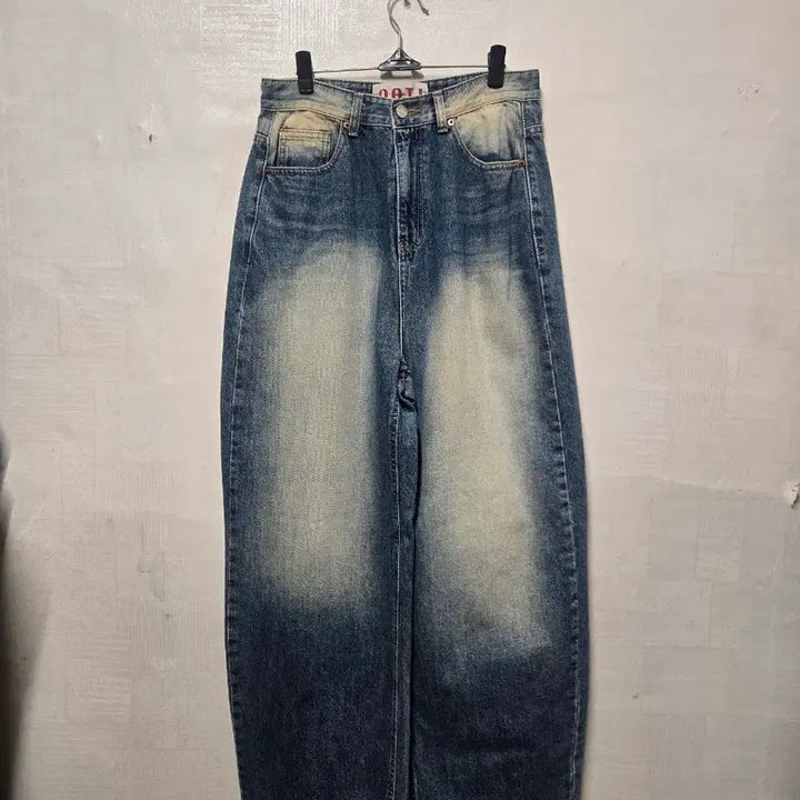 [BUNJANG] OOTJ Washing Wide Denim Pants (Medium) / OOTJ 워싱 와이드 데님팬츠 M