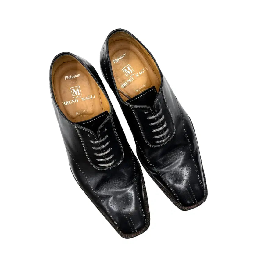 [BUNJANG] Bruno Magli Leather Loafers Square Toe / Bruno Magli 로퍼 260mm