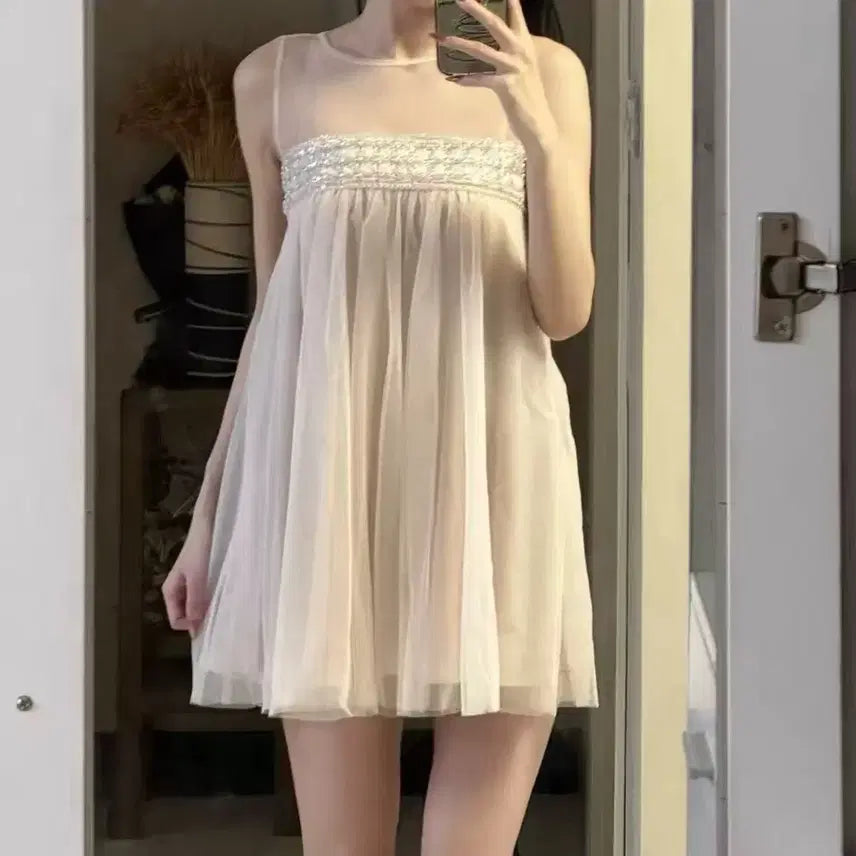 [BUNJANG] Chiffon Tiered Mini Dress / 쉬폰 캉캉 미니 원피스