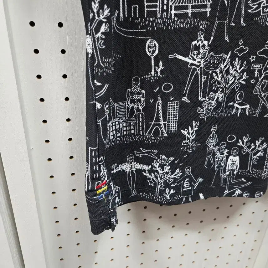 [BUNJANG] Castelbajac Black Printing Sleeveless Collar T-shirt Size 90 / (1542)까스텔바작블랙 프린팅 민소매 카라 티셔츠90