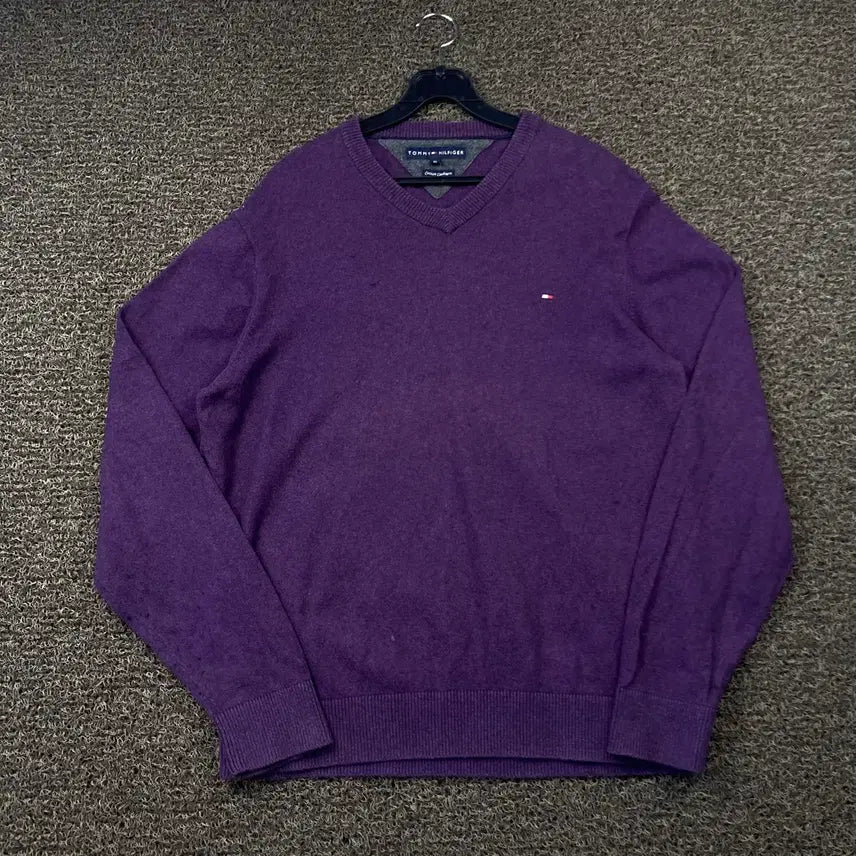 [BUNJANG] Tommy Hilfiger Navy Round Knit XL / 타미힐피거 네이비 라운드 니트