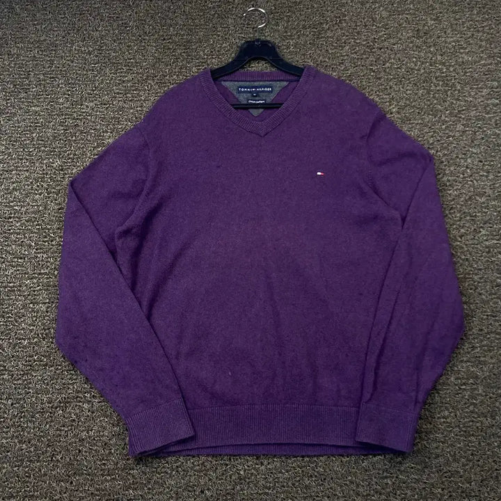 [BUNJANG] Tommy Hilfiger Navy Round Knit XL / 타미힐피거 네이비 라운드 니트
