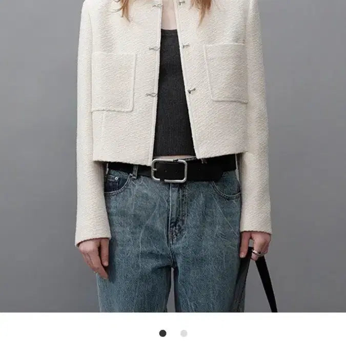 [BUNJANG] RAVE Tweed Jacket White Size S / 레이브 트위드 자켓 새상품