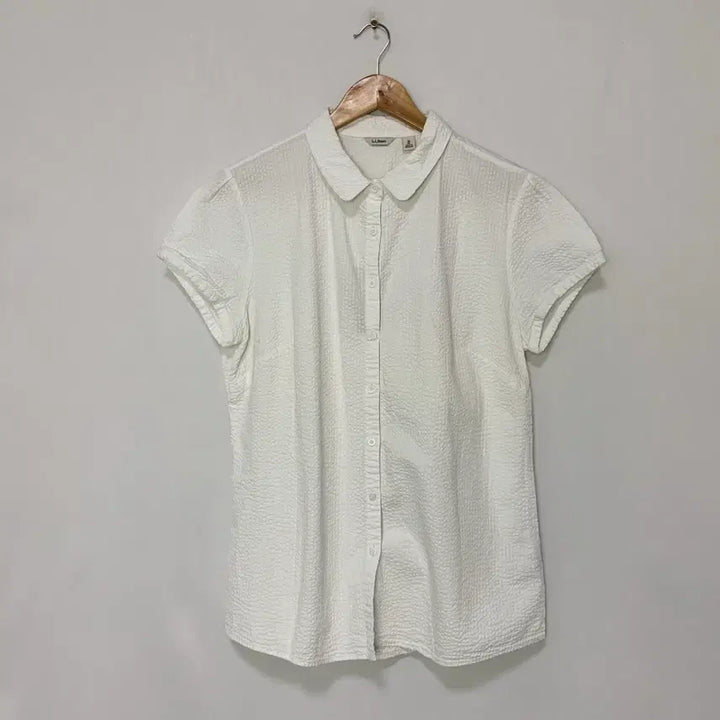 [BUNJANG] LLBean Embroidered Short Sleeve Shirt Blouse Women&