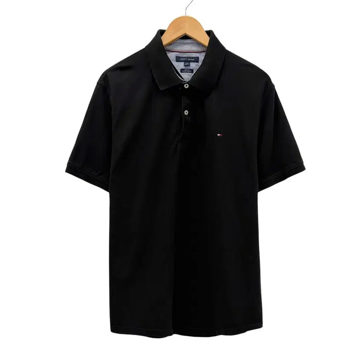 [BUNJANG] Tommy Hilfiger Pique Short Sleeve T-Shirt Black XL / 타미힐피거 피케 반팔 블랙