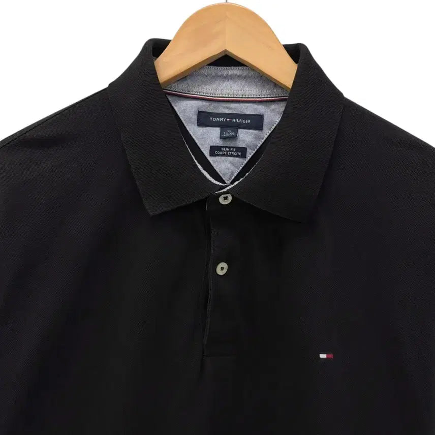 [BUNJANG] Tommy Hilfiger Pique Short Sleeve T-Shirt Black XL / 타미힐피거 피케 반팔 블랙