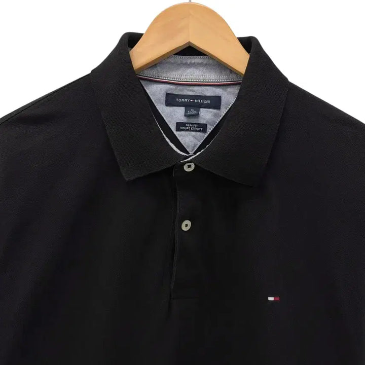 [BUNJANG] Tommy Hilfiger Pique Short Sleeve T-Shirt Black XL / 타미힐피거 피케 반팔 블랙