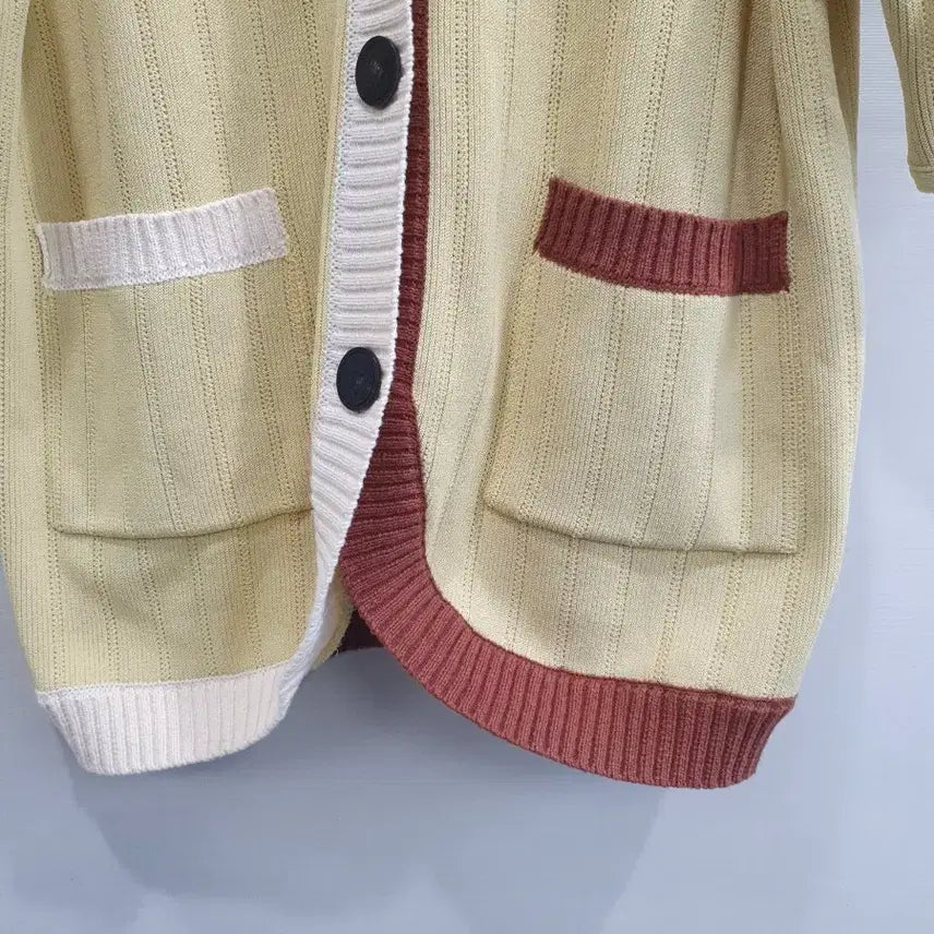 [BUNJANG] Lucky Chouette Short Sleeve Cardigan Yellow / 럭키슈에뜨 반팔 가디건 옐로우[신품급]
