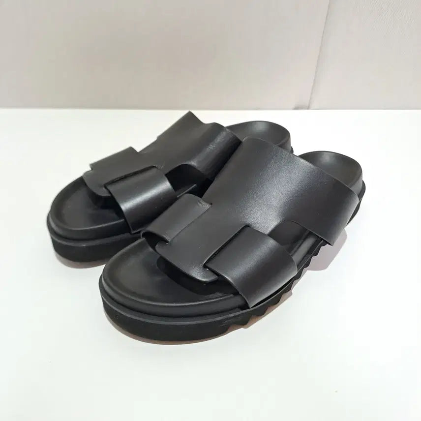 [BUNJANG] Time Homme Leather Sandals Black 270mm / (택포) 타임옴므 가죽 샌들 270 B905