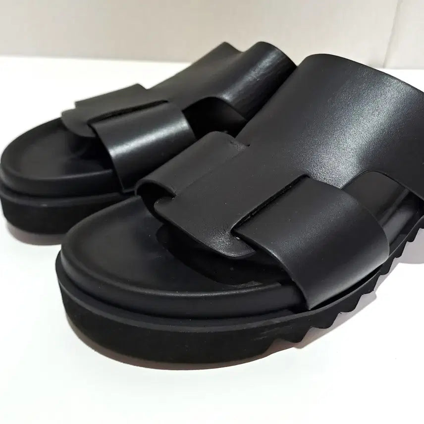 [BUNJANG] Time Homme Leather Sandals Black 270mm / (택포) 타임옴므 가죽 샌들 270 B905