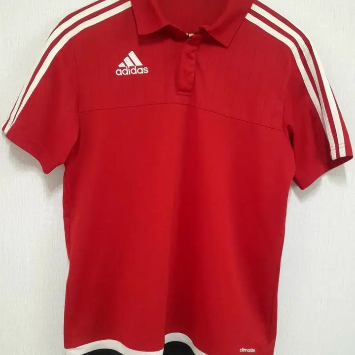 [BUNJANG] Adidas Red Polo T-Shirt / 아디다스 폴로티셔츠