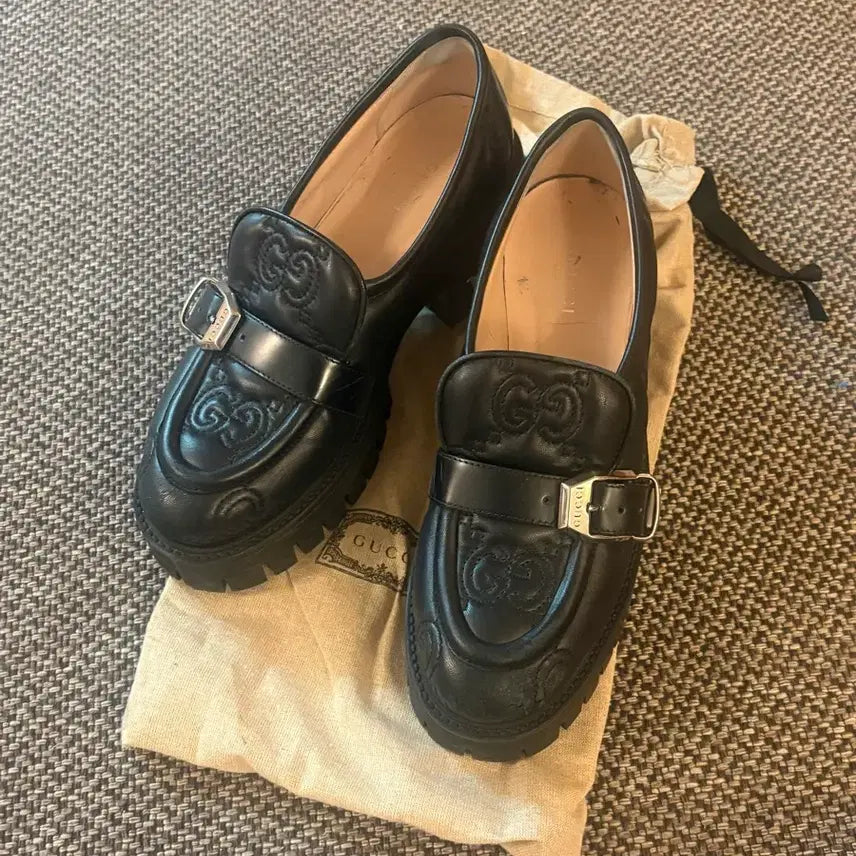 [BUNJANG] Gucci GG Loafers Black Size 240 / 구찌 GG  로퍼 블랙 240