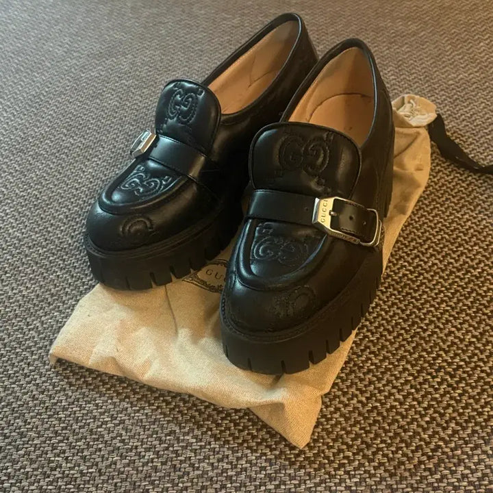[BUNJANG] Gucci GG Loafers Black Size 240 / 구찌 GG  로퍼 블랙 240