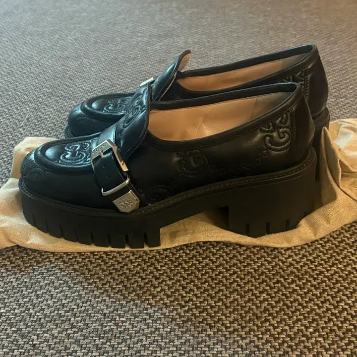 [BUNJANG] Gucci GG Loafers Black Size 240 / 구찌 GG  로퍼 블랙 240
