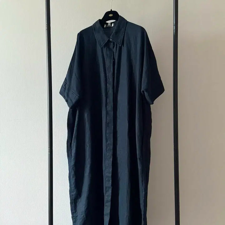 [BUNJANG] COS 100% Linen Shirt Dress Navy / COS 코스 린넨 100 셔츠 원피스 네이비