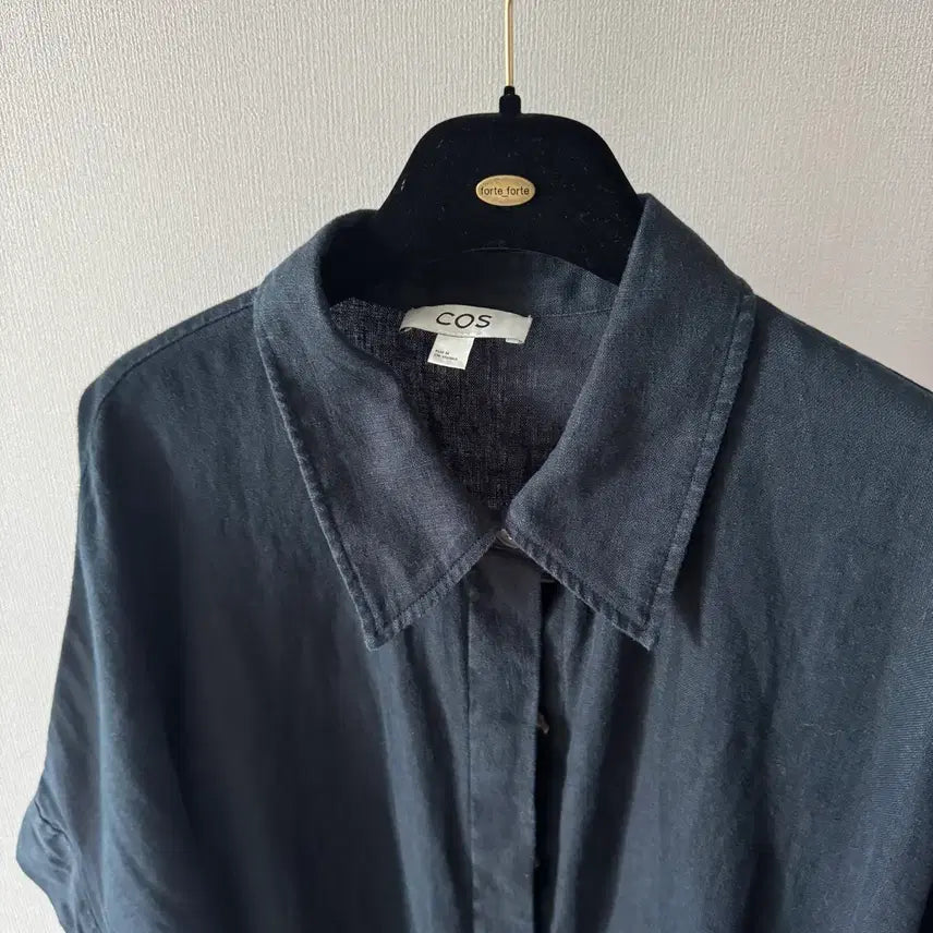 [BUNJANG] COS 100% Linen Shirt Dress Navy / COS 코스 린넨 100 셔츠 원피스 네이비