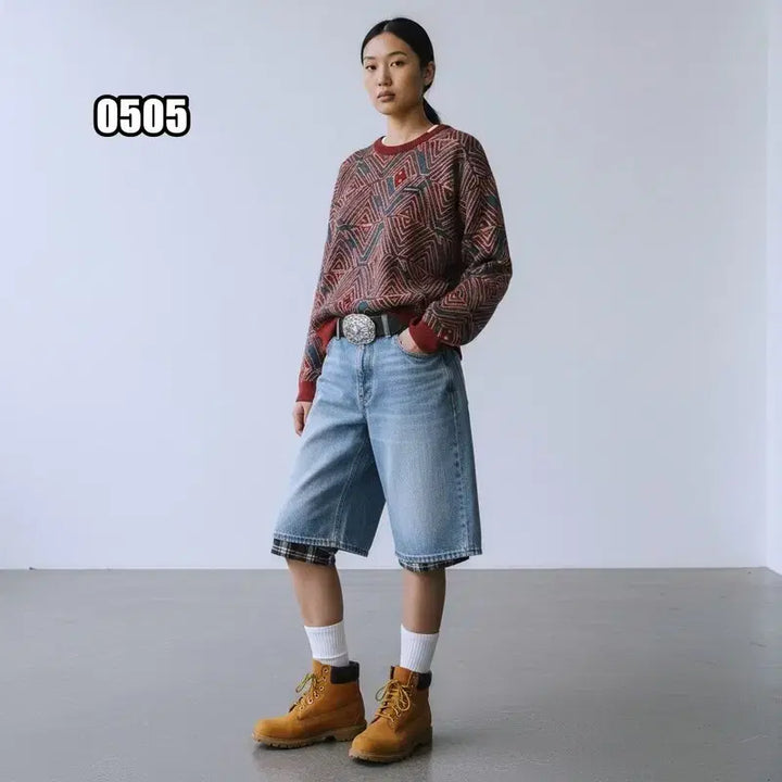 [BUNJANG] Thisisneverthat African Jacquard Knit Sweater / M 디스이즈네버댓 아프리칸 자카드 니트 스웨터