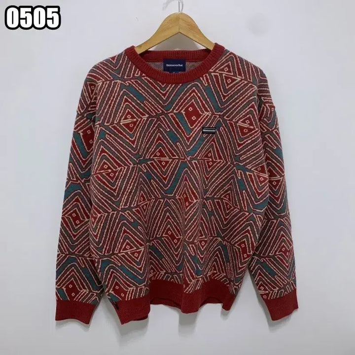 [BUNJANG] Thisisneverthat African Jacquard Knit Sweater / M 디스이즈네버댓 아프리칸 자카드 니트 스웨터