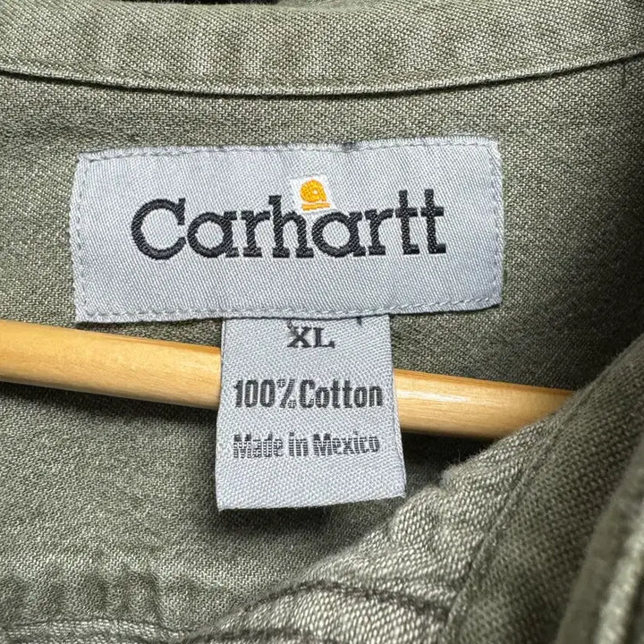 [BUNJANG] Carhartt Khaki Denim Work Shirt / 칼하트 카키 데님 워크 셔츠