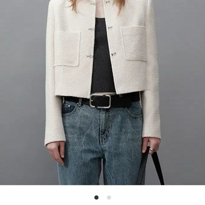 [BUNJANG] RAVE Tweed Jacket White Size S / 레이브 완판 트위드 자켓
