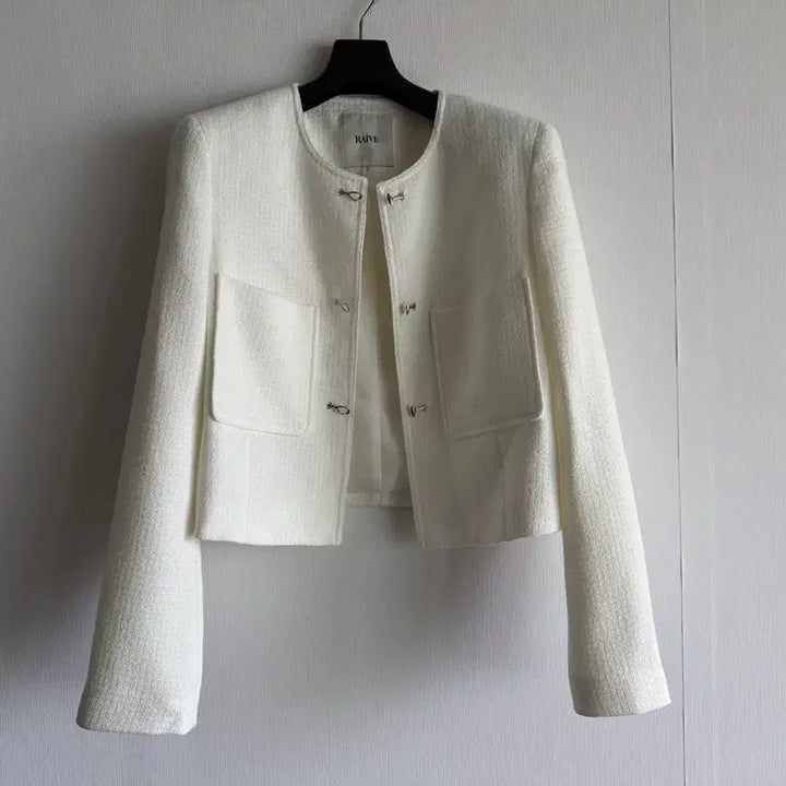 [BUNJANG] RAVE Tweed Jacket White Size S / 레이브 완판 트위드 자켓