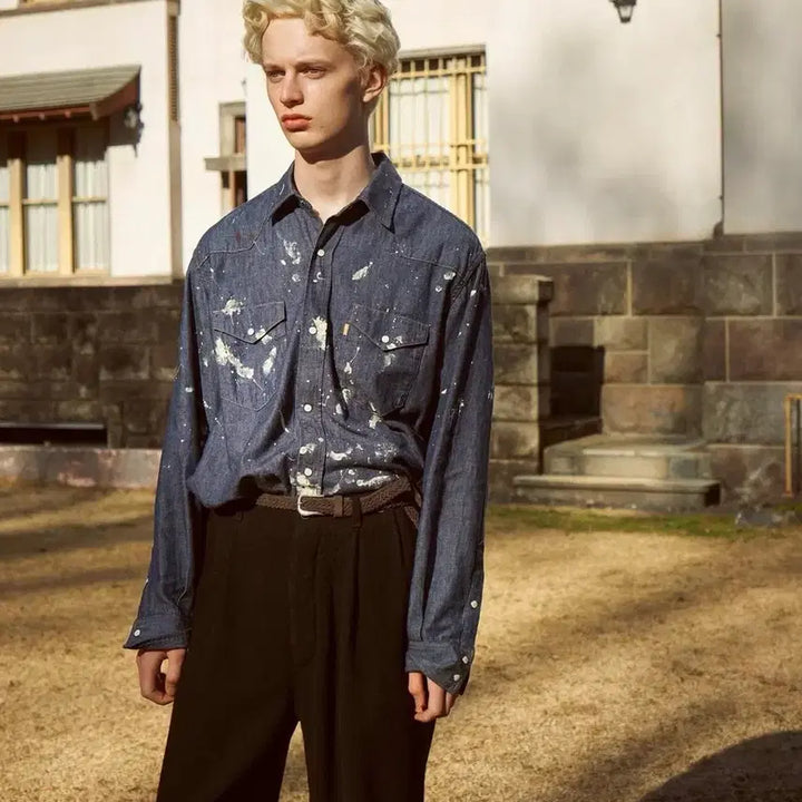 [BUNJANG] Haeril Western Denim Shirt Size 2 / [2] 헤릴 웨스턴 데님셔츠