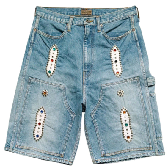 [BUNJANG] Capitol Gemstone 14oz Denim Shorts Studded Remake Indigo Size 36 / 캐피탈 잼스톤
