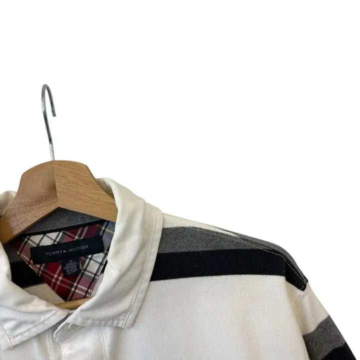 [BUNJANG] Tommy Hilfiger Striped Rugby Long Sleeve T-Shirt Size M / 타미힐피거 스트라이프 럭비 긴팔티 M 정품