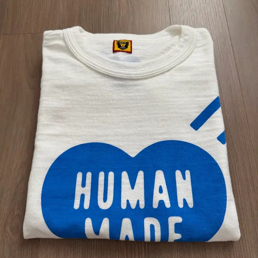 [BUNJANG] Human Made Heart T-Shirt White Blue / 휴먼 메이드 하트 티셔츠 화이트 블루 - 오프라인 스토어 한정