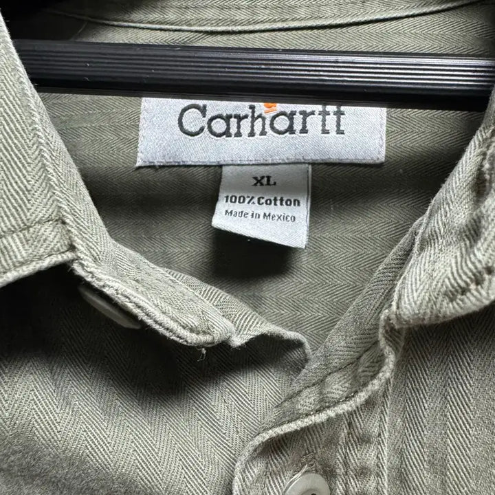 [BUNJANG] Carhartt Work Shirt Khaki (Flame Retardant Material) / 칼하트 워크셔츠 카키(방염소재)