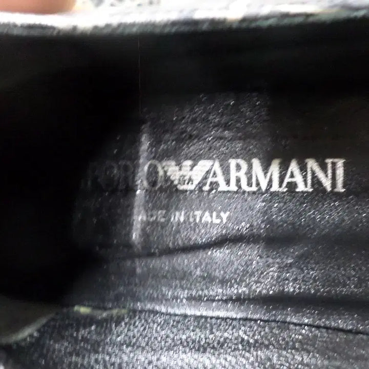 [BUNJANG] Emporio Armani Croc-Embossed Leather Loafers / 후루룩구제2 240 엠포리오아르마니 구두 로퍼 굽5 와니 260511