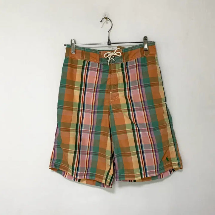 [BUNJANG] Polo Ralph Lauren Hawaiian Banding Check Shorts Unisex / 폴로 랄프로렌 하와이안 밴딩 체크 반바지 남녀공용