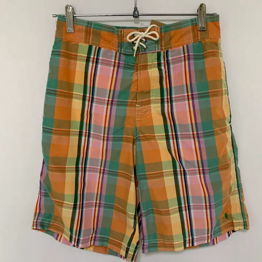 [BUNJANG] Polo Ralph Lauren Hawaiian Banding Check Shorts Unisex / 폴로 랄프로렌 하와이안 밴딩 체크 반바지 남녀공용