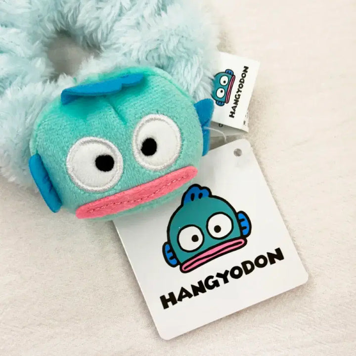 [BUNJANG] Sanrio Official Hangyodon Plush Hair Tie Scrunchie / 산리오 정품 한교동 봉제 인형 머리끈 곱창밴드