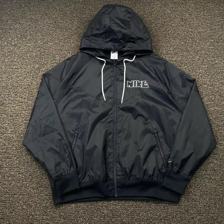 [BUNJANG] Nike New Big Logo Black Windbreaker Jacket / 나이키 신형 빅로고 블랙 바람막이 자켓