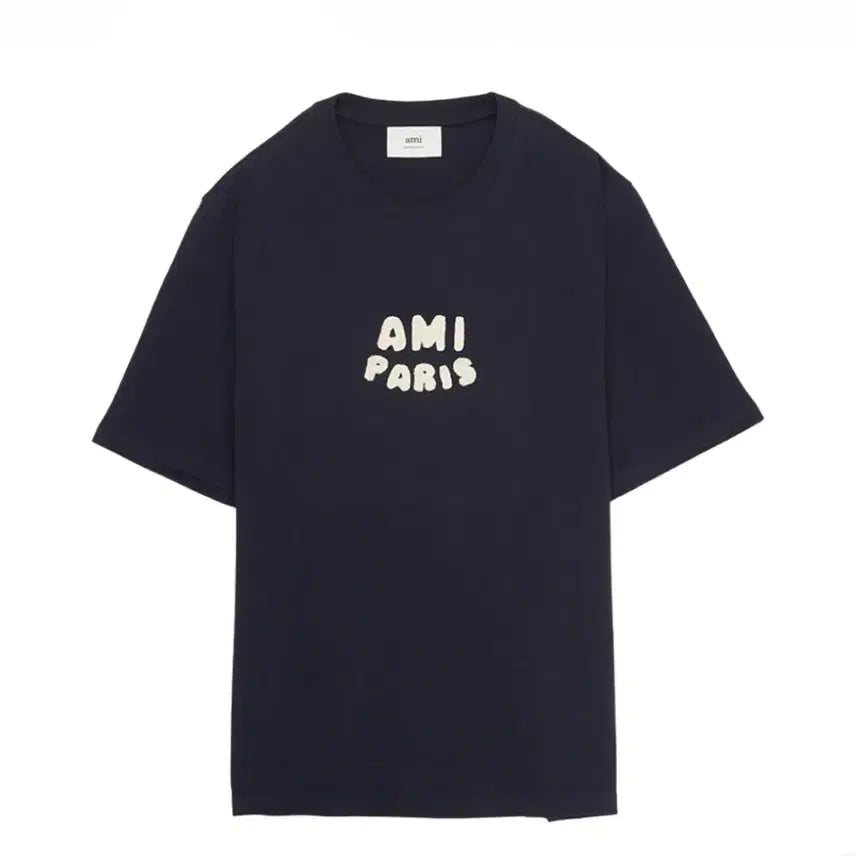 [BUNJANG] AMI Short Sleeve T-Shirt Navy / 아미 숏슬리브 티셔츠 네이비
