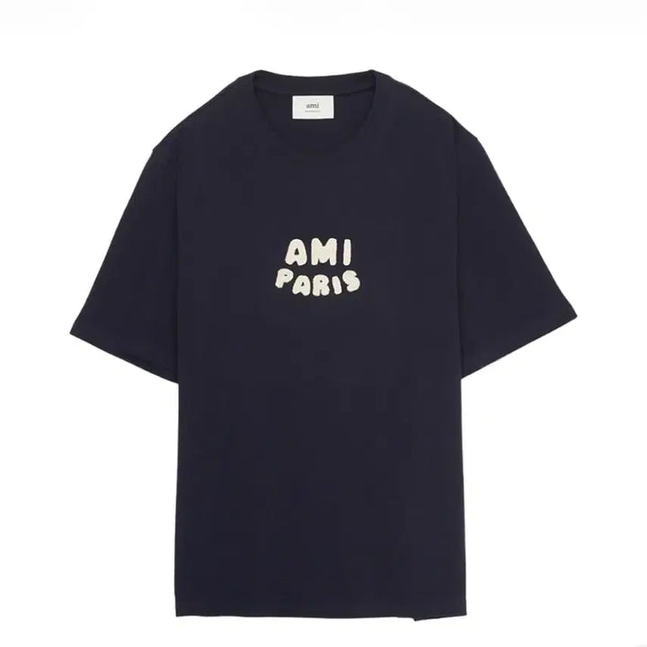 [BUNJANG] AMI Short Sleeve T-Shirt Navy / 아미 숏슬리브 티셔츠 네이비