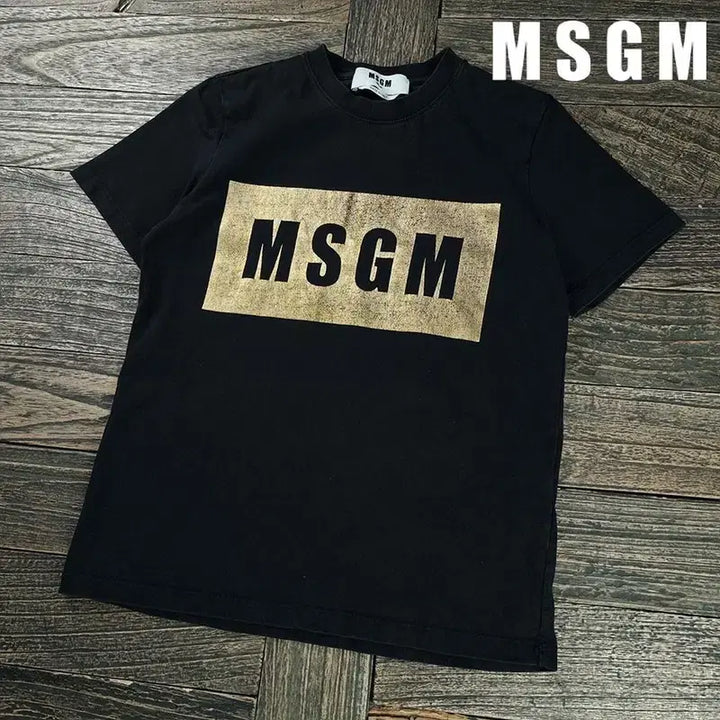 [BUNJANG] MSGM Big Logo Printing Short Sleeve T-Shirt Black / MSGM 엠에스지엠 빅로고 프린팅 반팔티 블랙 P01661