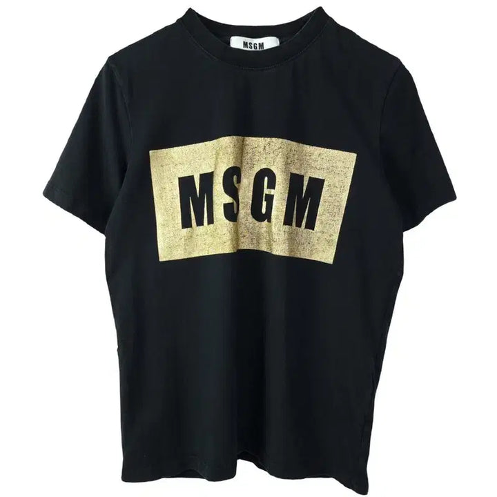 [BUNJANG] MSGM Big Logo Printing Short Sleeve T-Shirt Black / MSGM 엠에스지엠 빅로고 프린팅 반팔티 블랙 P01661