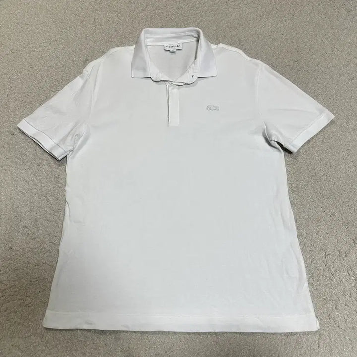 [SOLD OUT] 라코스테 화이트 반팔 카라티 L 105